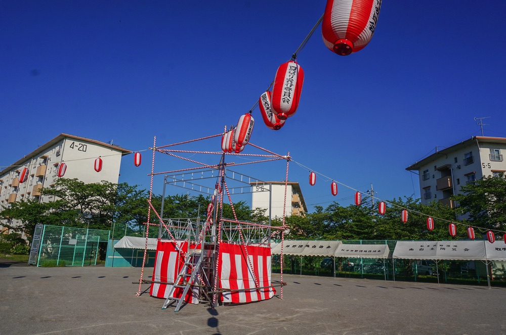 井野団地ふれあい祭りと行ったら盆踊りでしょう。