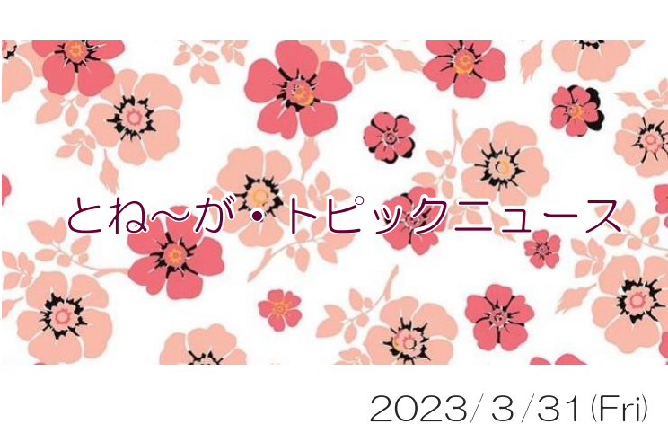2023/03/31_とね～が・トピックニュ～ス ♪